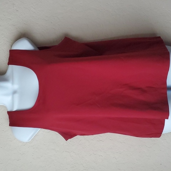 Chico's sz 2 (L/12) sleeveless red top - Picture 2 of 10